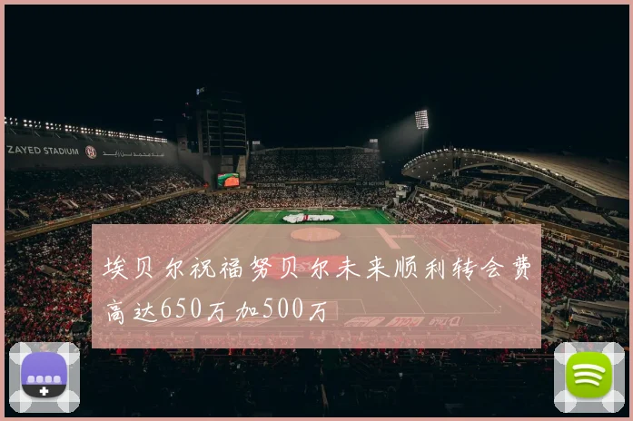 埃贝尔祝福努贝尔未来顺利转会费高达650万加500万